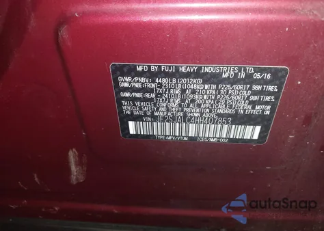 2017 Subaru Forester 2.5I Limited z USA, uszkodzony, nr VIN JF2SJALC4HH407853